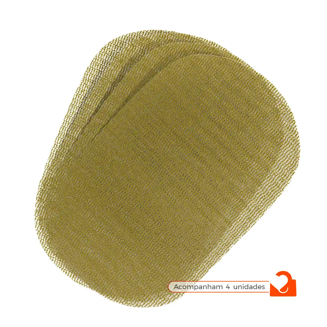 JOGO DE LUGAR AMERICANO OVAL AREIA – 4 UNIDADES PARA MESA