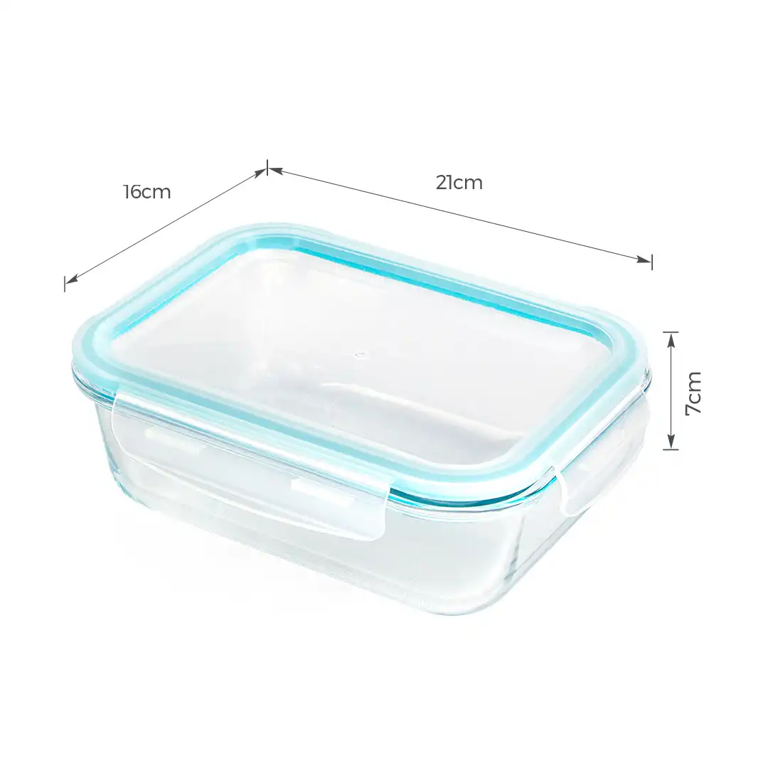 POTE DE VIDRO HERMÉTICO COM TAMPA TRAVÁVEL 1040ML – FREEZER, MICRO-ONDAS E LAVA-LOUÇAS