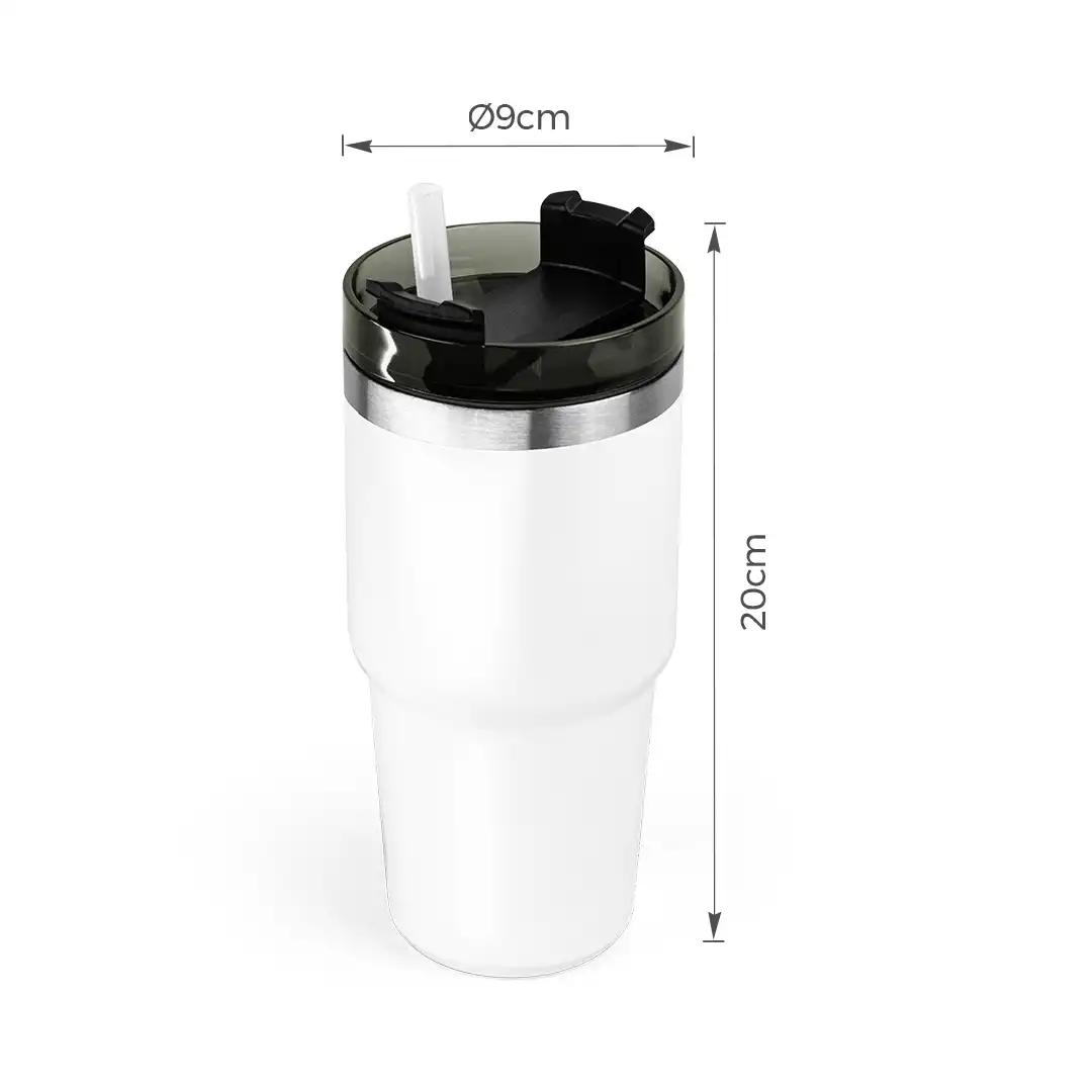 COPO TÉRMICO 600ML COM TAMPA E CANUDO