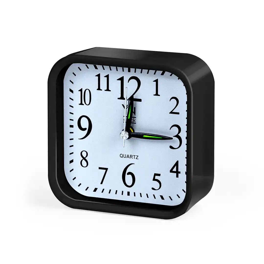 RELÓGIO DESPERTADOR QUADRADO 10x10x4CM - UNIDADES SORTIDAS