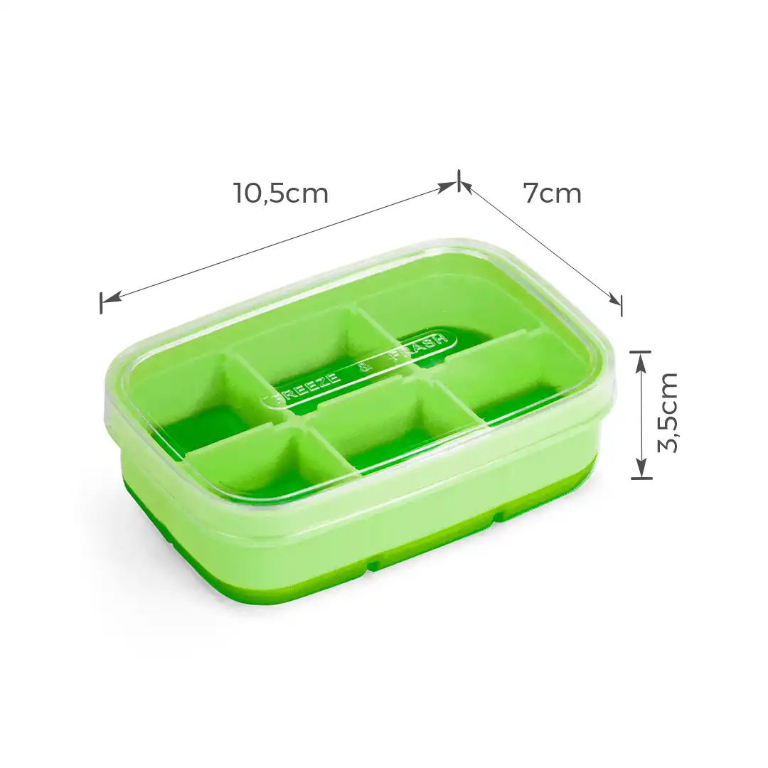 FORMA PARA GELO PLASTICO E SILICONE COM TAMPA VERDE