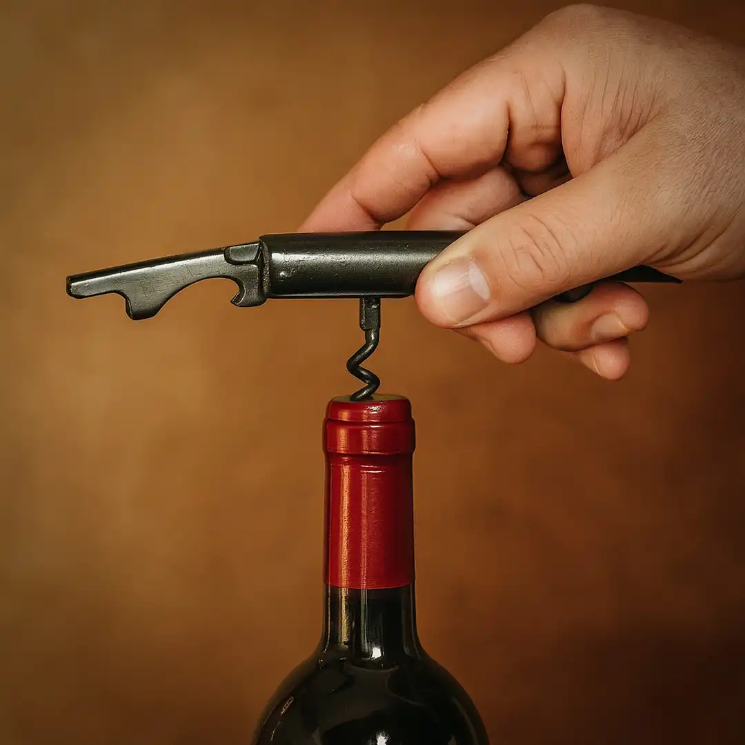 ABRIDOR DE GARRAFA MULTIFUNCIONAL FORMATO GARRAFA DE VINHO