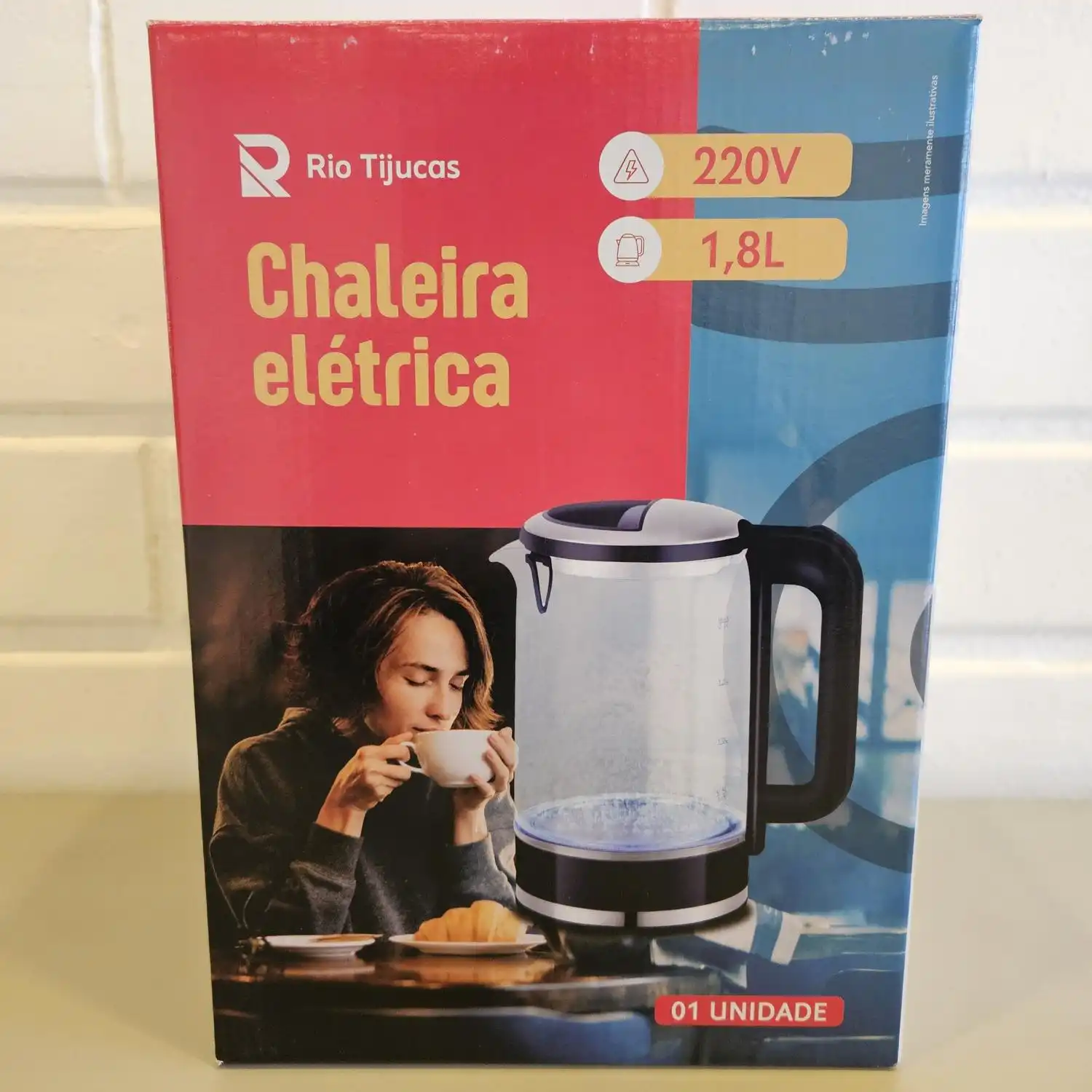 CHALEIRA ELÉTRICA VIDRO 1,8L 220V