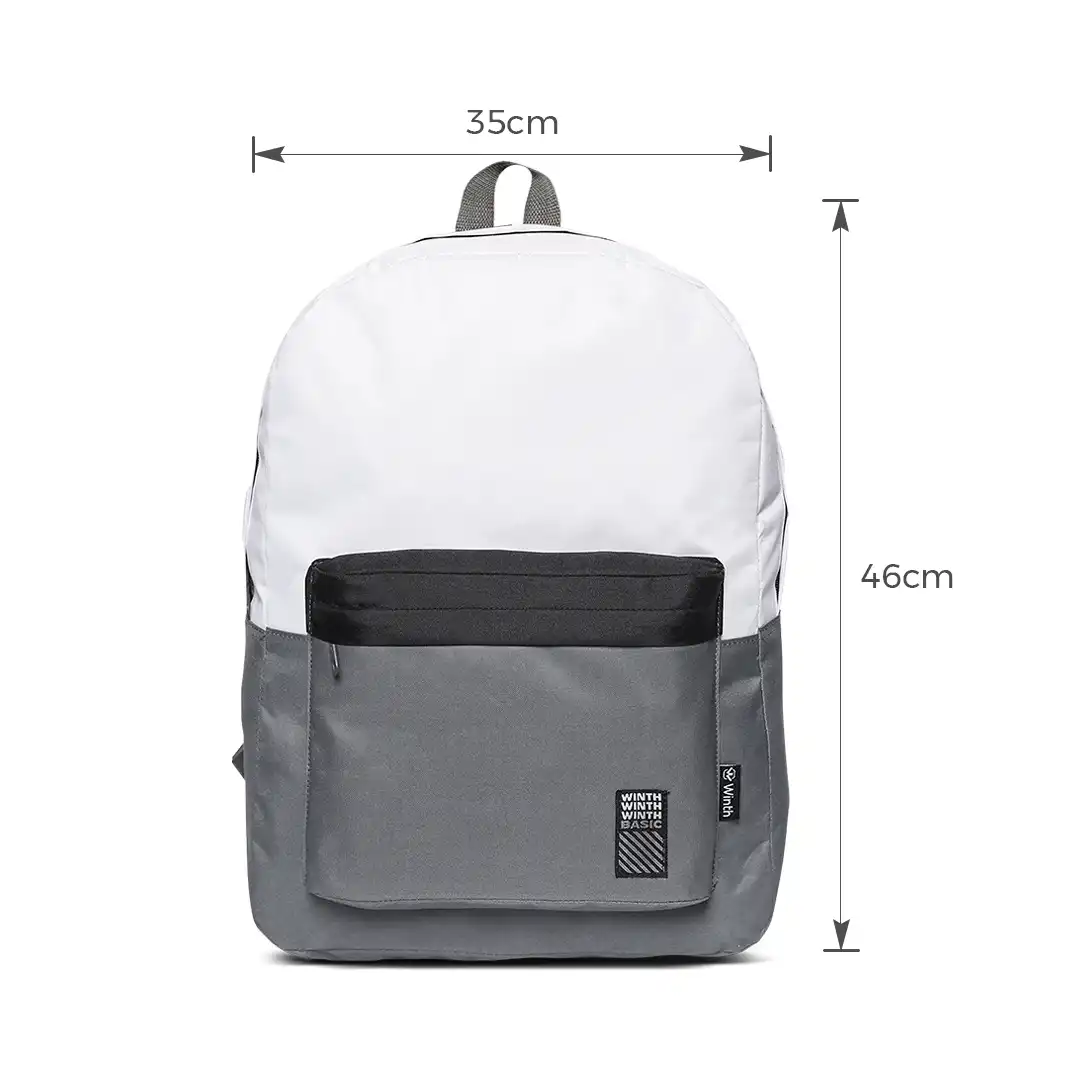 MOCHILA ADULTO/JUVENIL UNISEX 2 DIVISÕES 46X35CM BRANCO