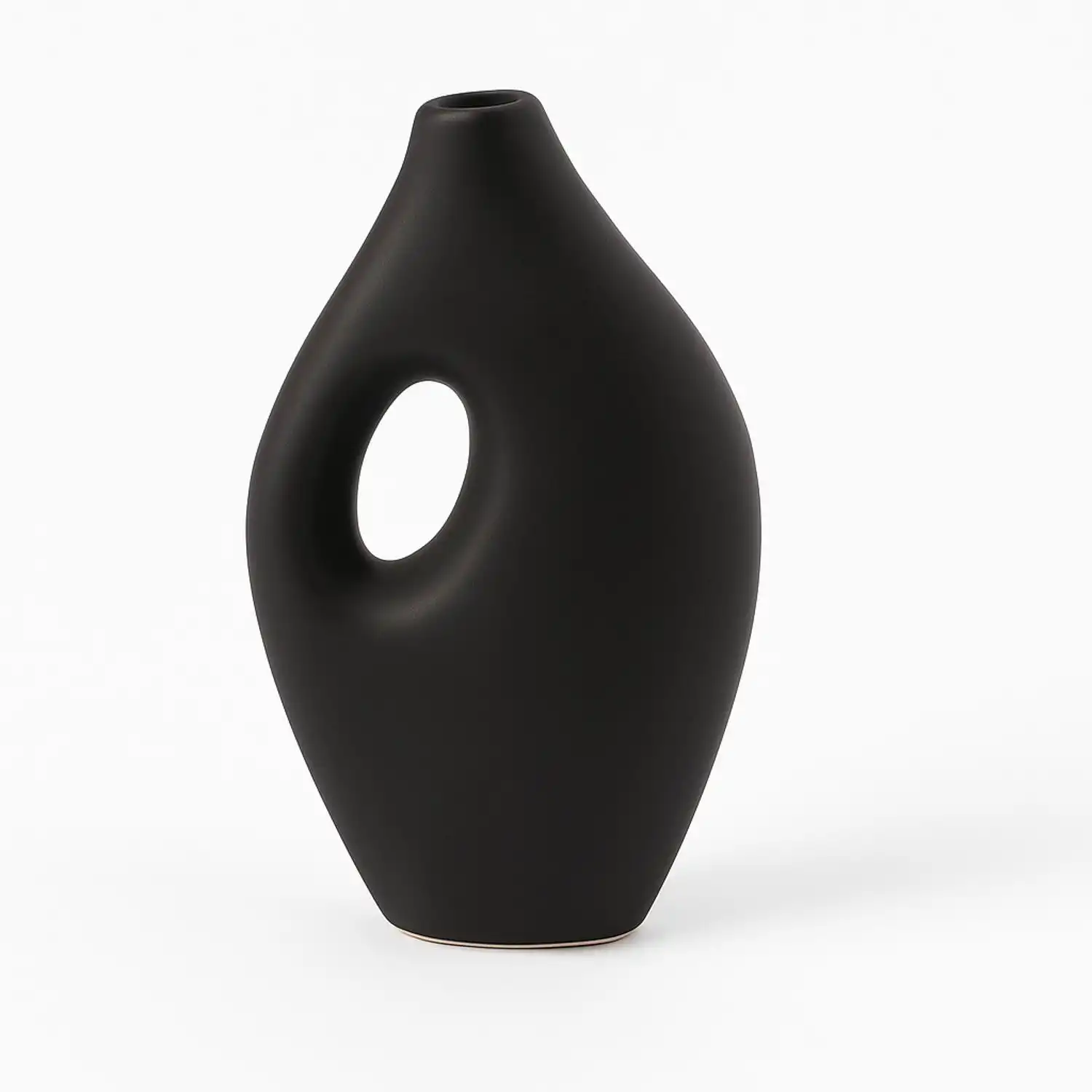 VASO PORCELANA DECORATIVO PRETO