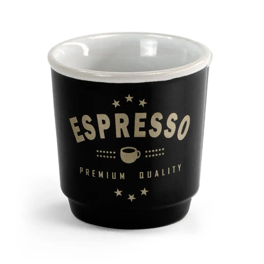 CANECA DE CERÂMICA PRETA 90ML