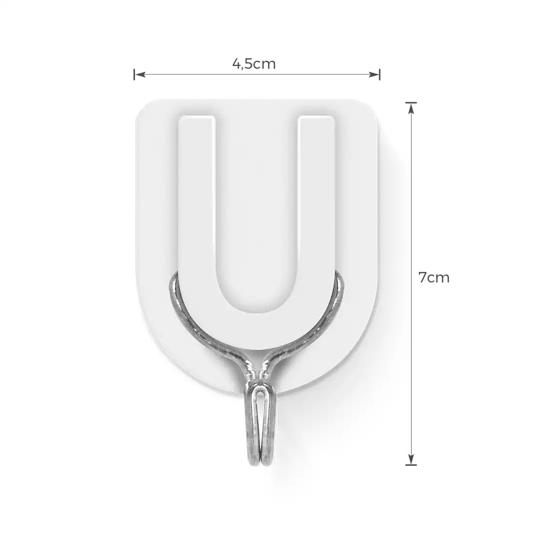 KIT COM 9 GANCHOS ADESIVOS MULTIUSO SUPORTA ATÉ 2KG FIXAÇÃO SEM FUROS