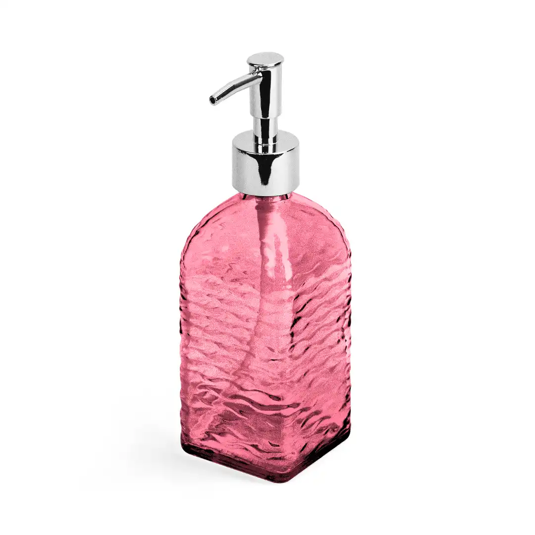 DISPENSER DE SABONETE LÍQUIDO EM VIDRO COM BICO PUMP DOURADO COLORIDO - SORTIDO