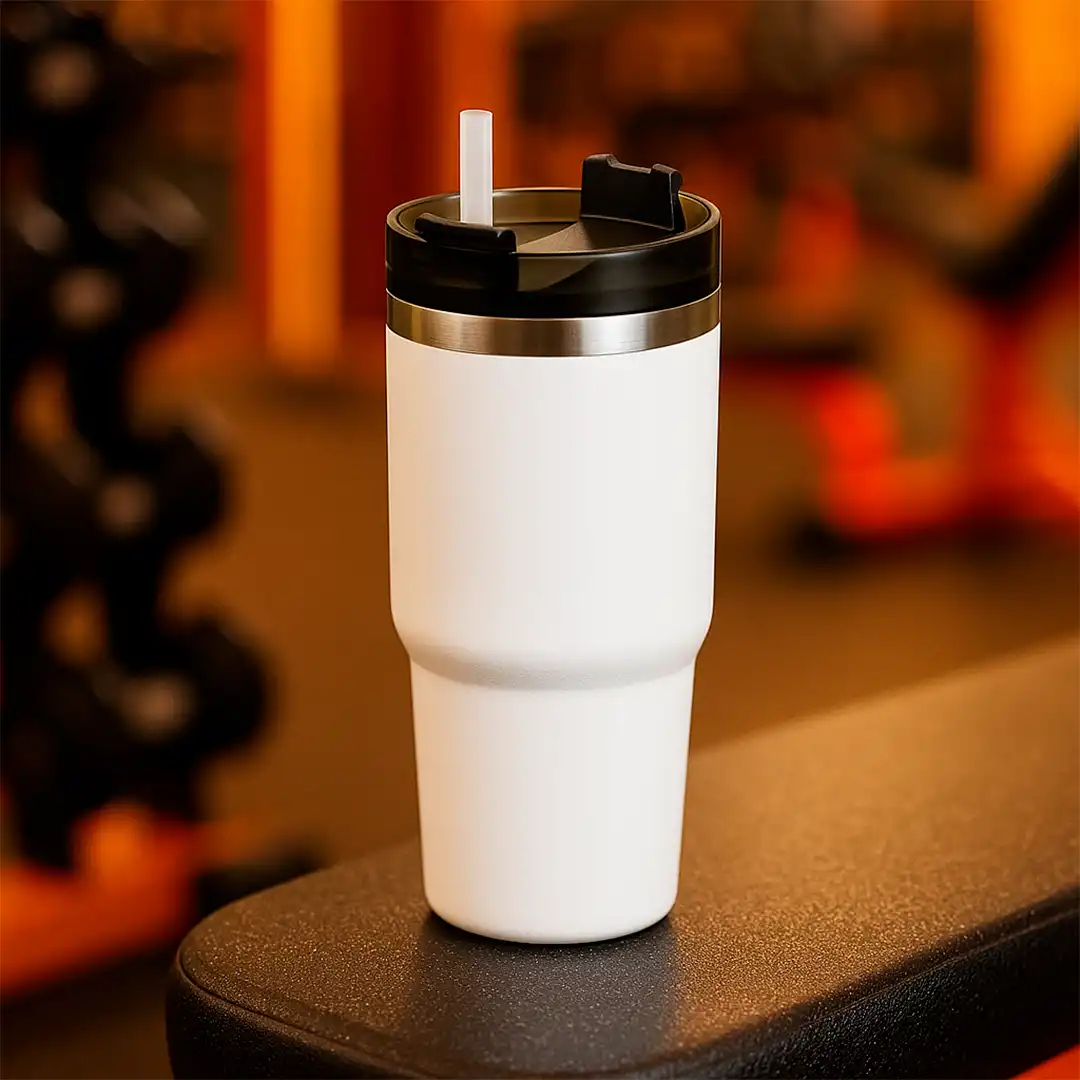 COPO TÉRMICO 600ML COM TAMPA E CANUDO