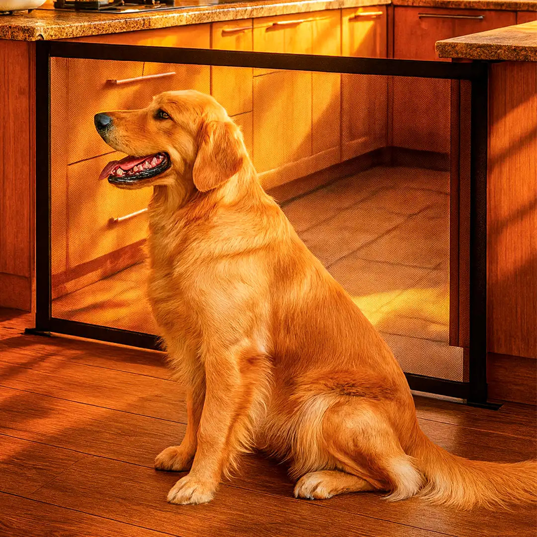 TELA DE PROTEÇÃO PARA PETS RETRÁTIL PORTÁTIL PARA PORTAS E CORREDORES