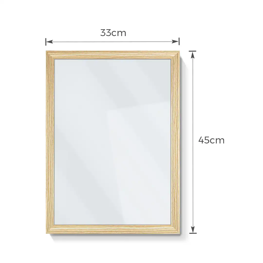 PORTA-RETRATO DECORATIVO A3 EM MDF MARROM CLARO COM PROTEÇÃO EM PLÁSTICO