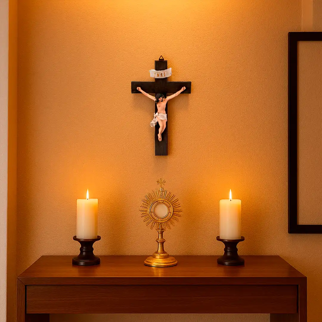 CRISTO CRUCIFIXO EM RESINA – IMAGEM DECORATIVA