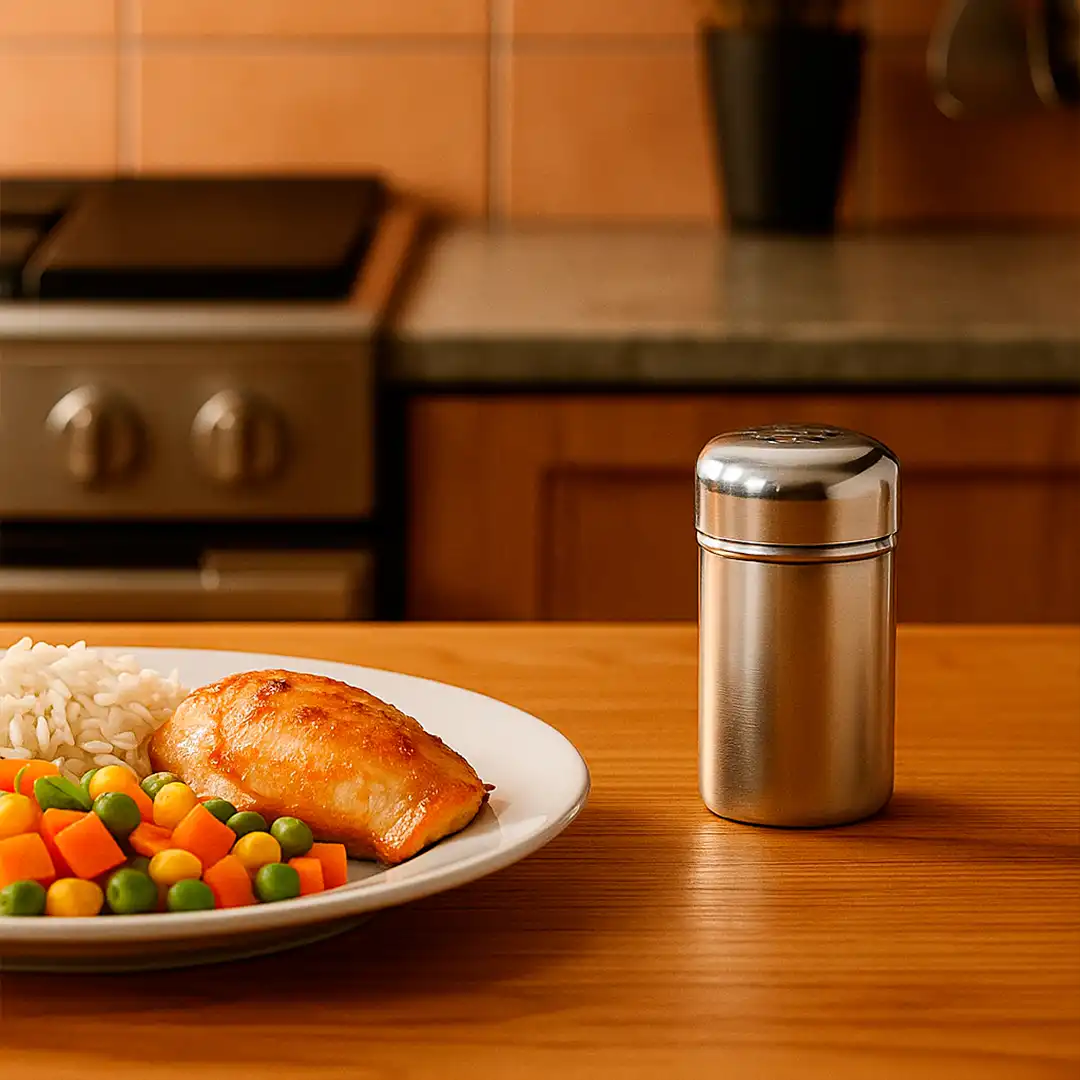 SALEIRO EM AÇO INOX 9CM