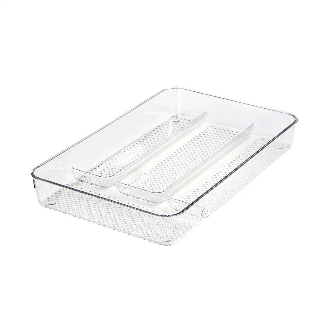 ORGANIZADOR RETANGULAR MULTIUSO PLÁSTICO TRANSPARENTE 27,5CM