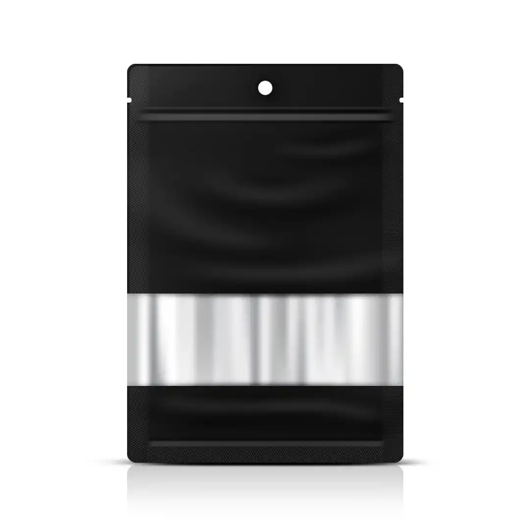 EMBALAGEM DE PLÁSTICO COM VISOR PRETO – KIT 50 UNIDADES