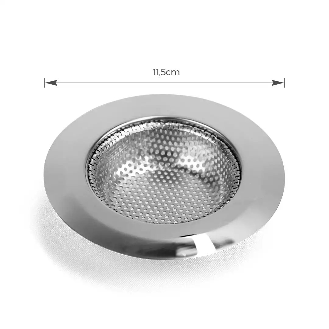 RALO PARA PIA DE COZINHA EM AÇO INOX 11,5 CM – ANTIENTUPIMENTO