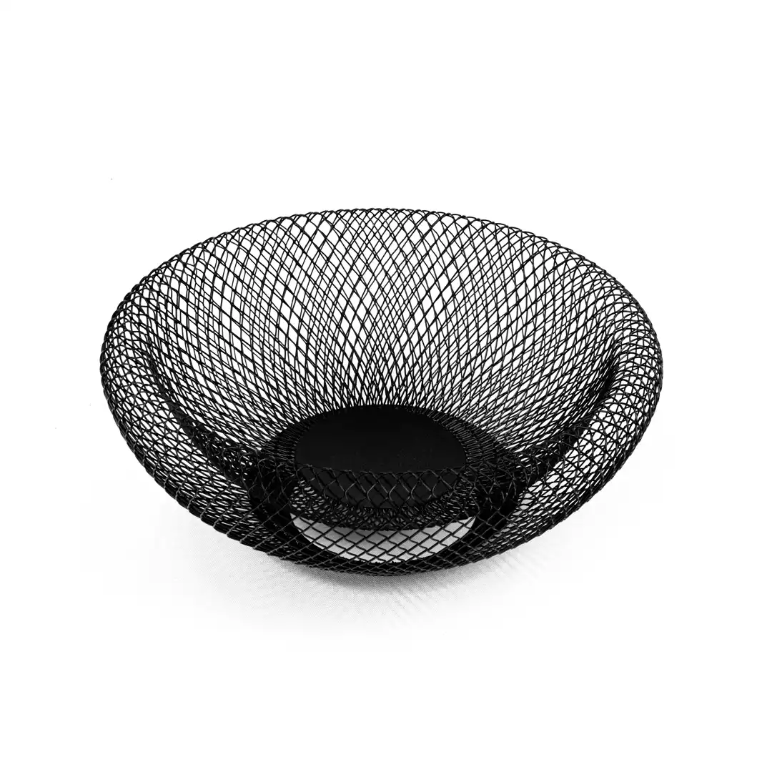 CENTRO DE MESA DECORATIVO EM AÇO ARAMADO PRETO 25CM






