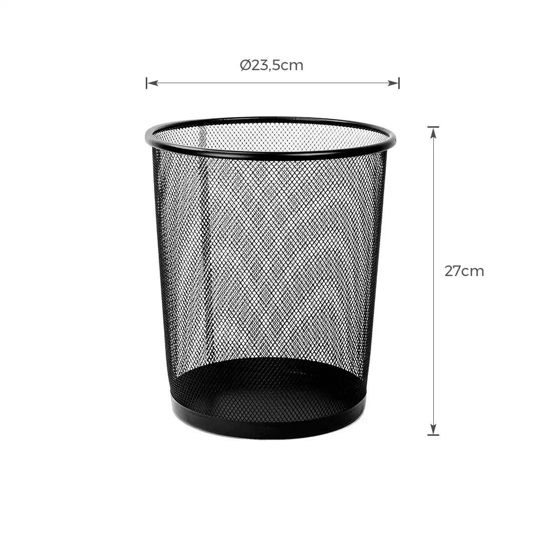 CESTO LIXEIRA ARAMADA PRETO PARA ESCRITÓRIO