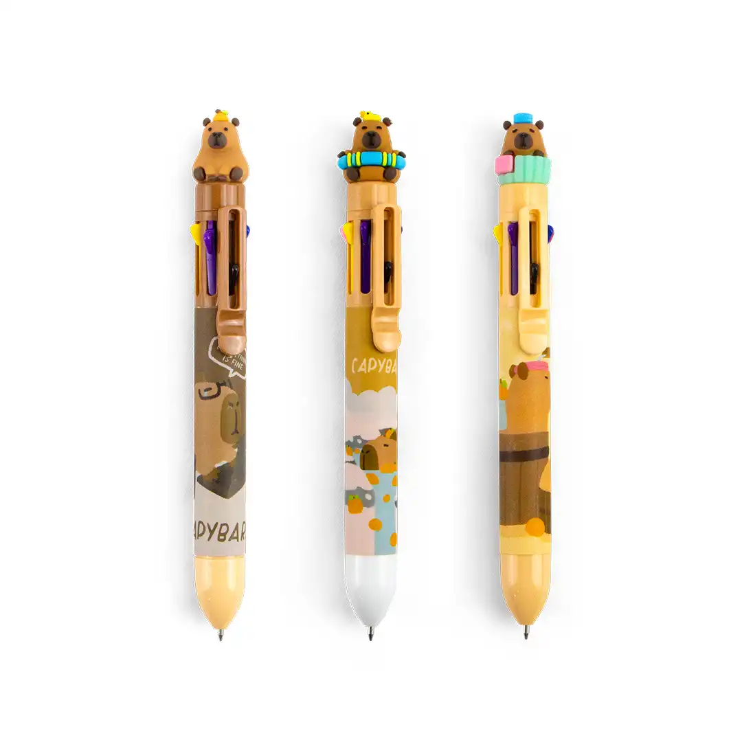 CANETA ESFEROGRÁFICA MULTICORES CAPIBARA – WIN PAPER (24 UNIDADES)