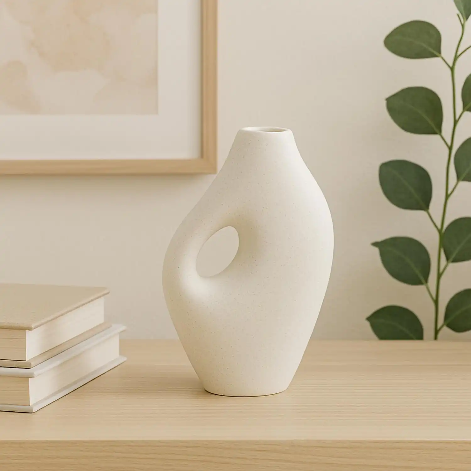 VASO PORCELANA DECORATIVO BRANCO
