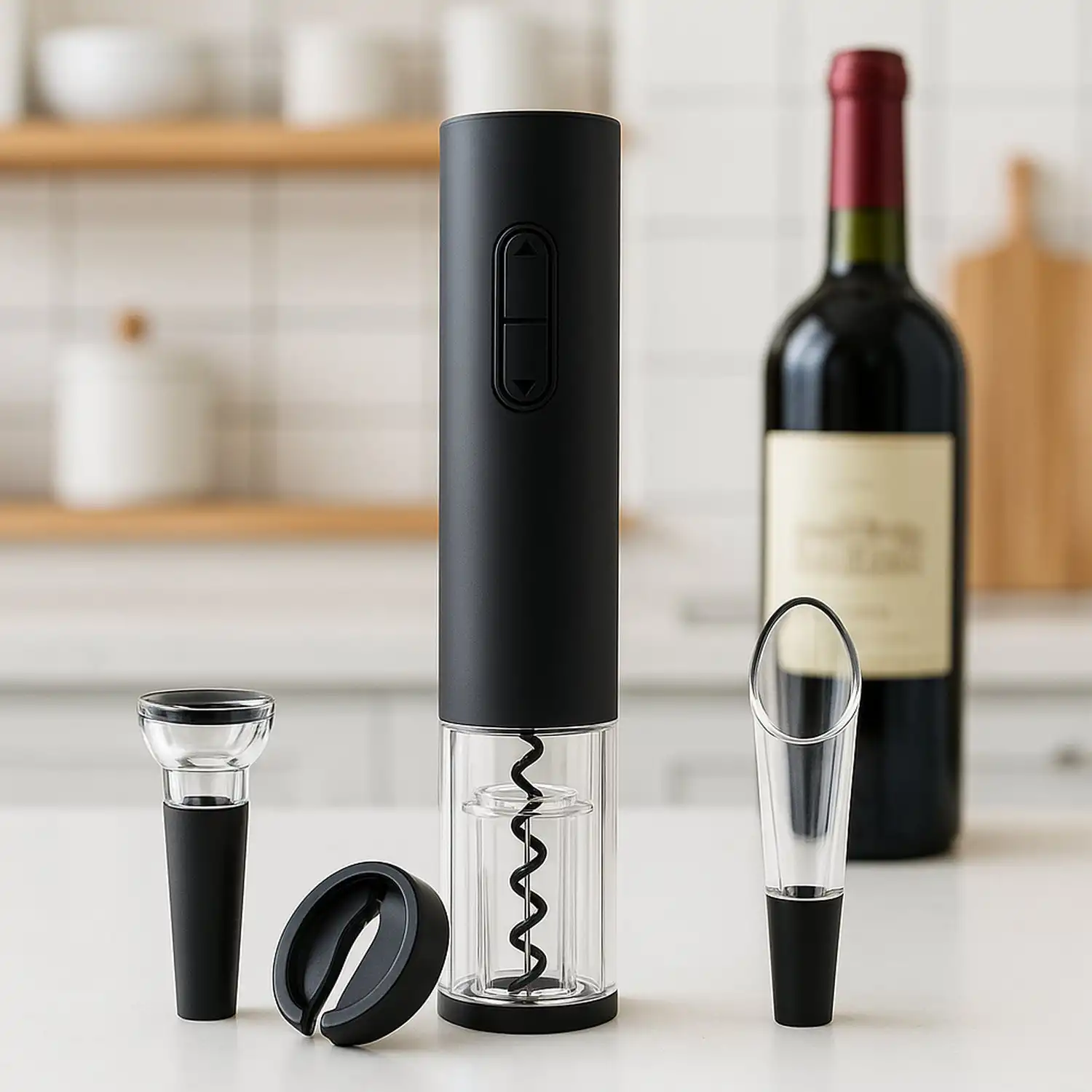 ABRIDOR DE VINHO ELETRICO KIT 4 PEÇAS