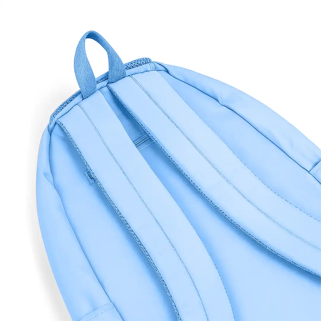 MOCHILA DE TECIDO COM 2 BOLSOS 48X35CM AZUL