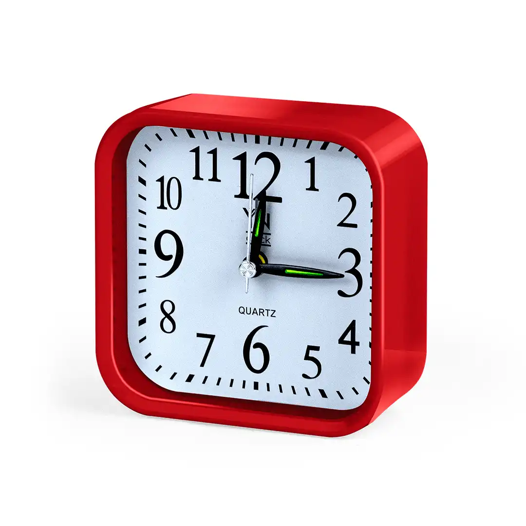 RELÓGIO DESPERTADOR QUADRADO 10x10x4CM - UNIDADES SORTIDAS
