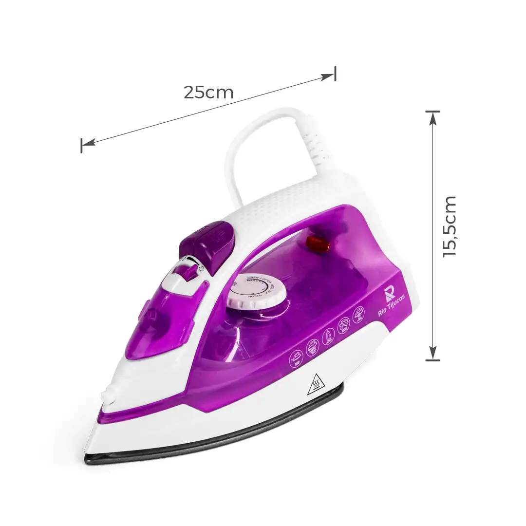 FERRO DE PASSAR ROUPA A VAPOR ROXO 220V