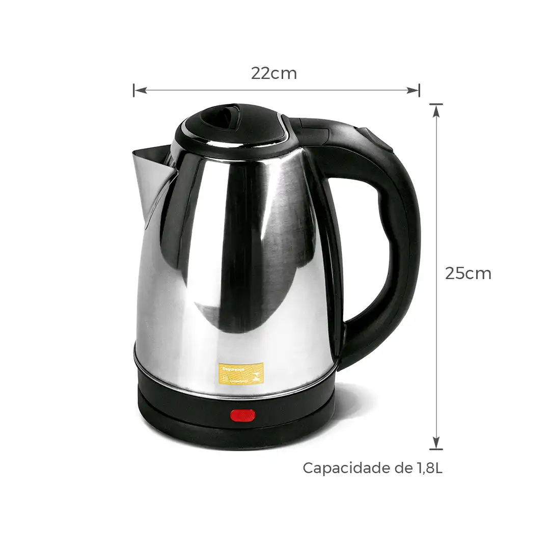 CHALEIRA ELÉTRICA 1,8L 220V – COM BASE GIRATÓRIA