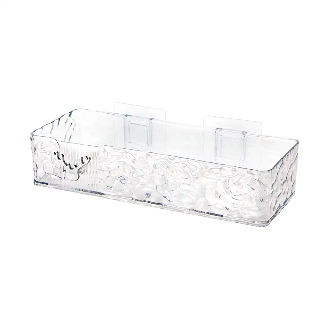 ORGANIZADOR RETANGULAR MULTIUSO ADESIVO TRANSPARENTE 28CM