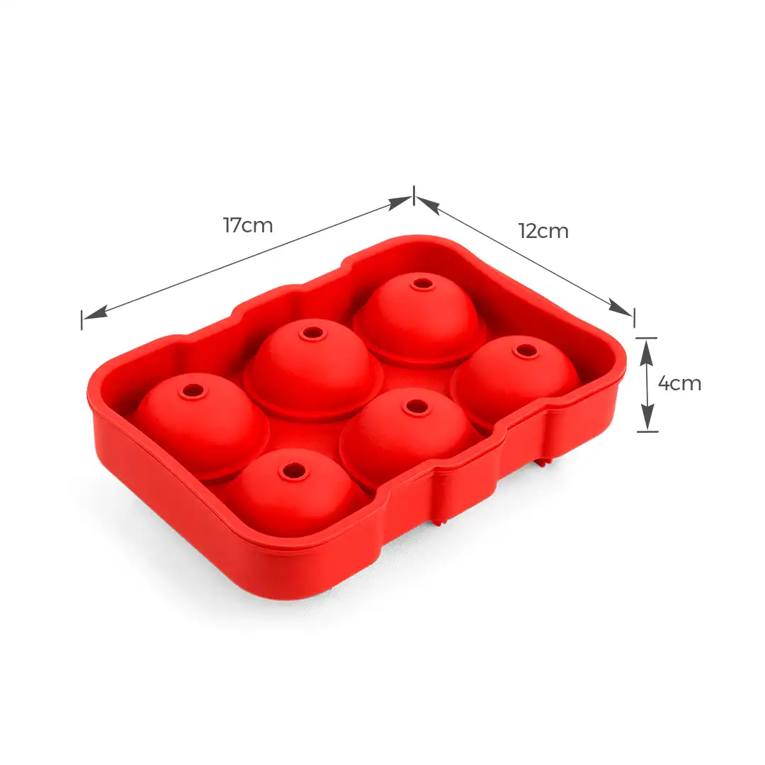 FORMA DE SILICONE PARA GELO ESFÉRICO 6 CAVIDADES