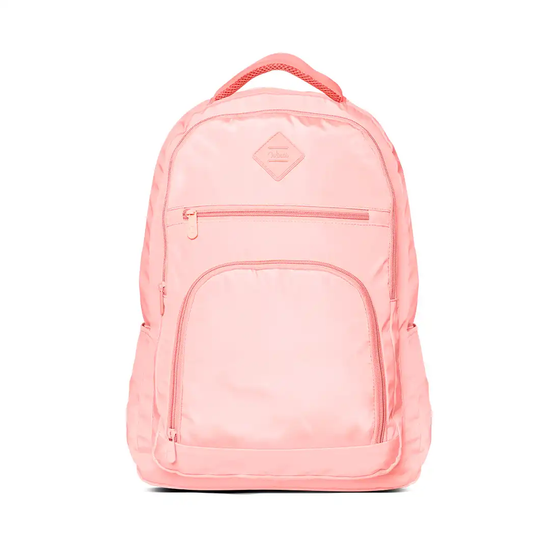 MOCHILA DE TECIDO COM 2 BOLSOS 48X35CM BEGE