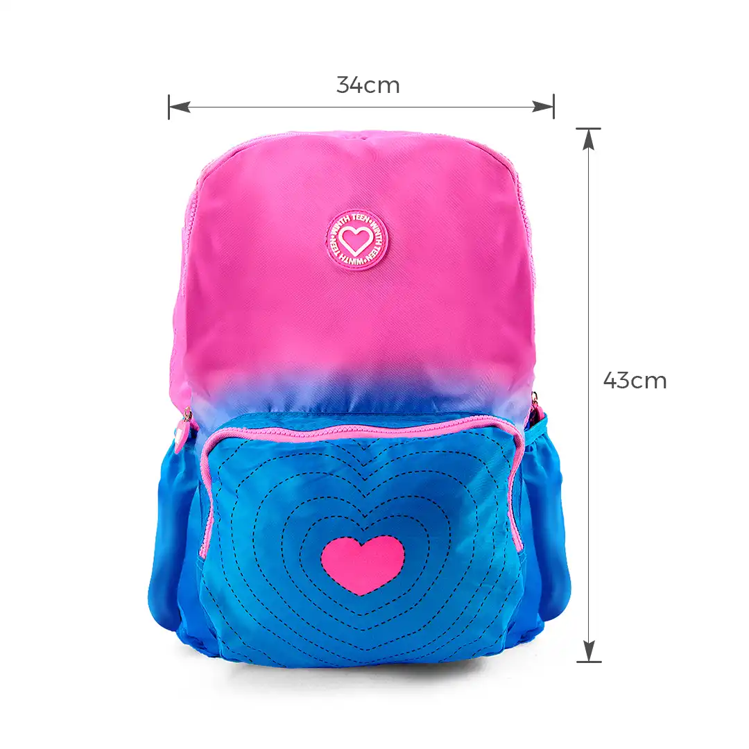 MOCHILA UNISEX ADULTO/INFANTIL 2 DIVISÕES 43X34CM AZUL