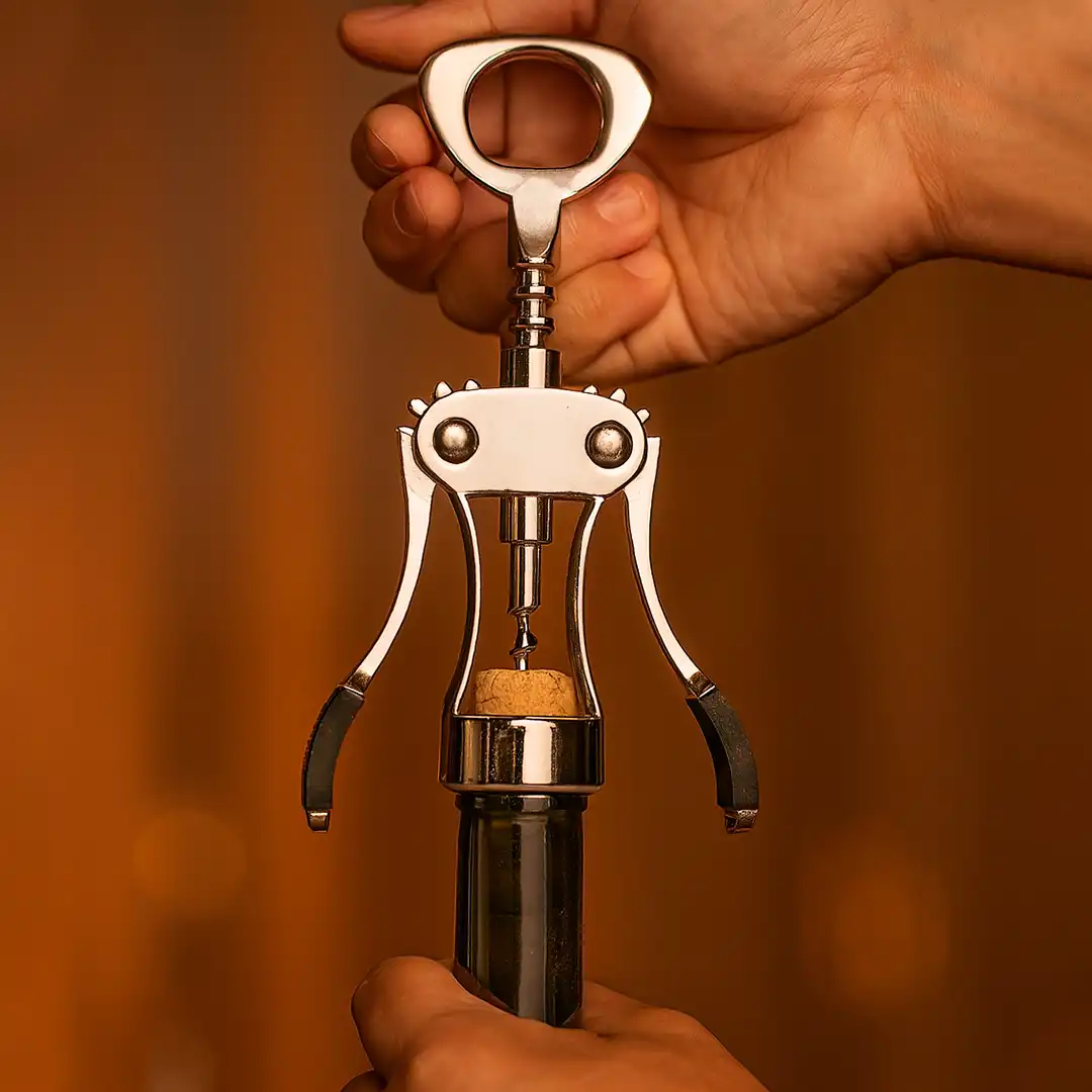 SACA-ROLHAS METÁLICO MULTIFUNCIONAL – ABRIDOR COM ALAVANCAS 19CM