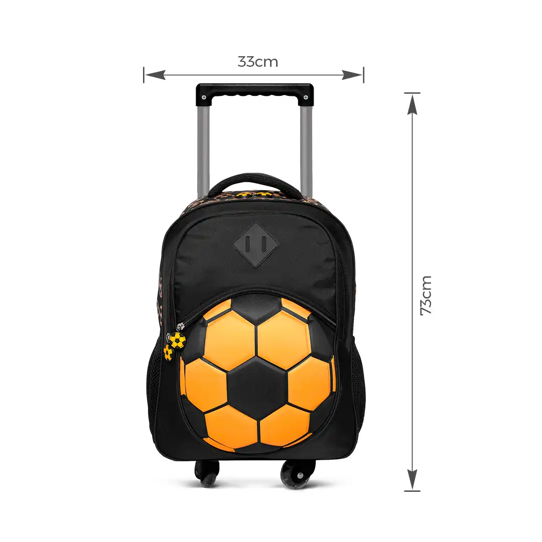 MOCHILA INFANTIL COM RODINHAS 50X33CM - AMARELO