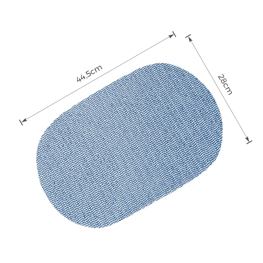 JOGO DE LUGAR AMERICANO OVAL AZUL ESCURO – 4 UNIDADES PARA MESA