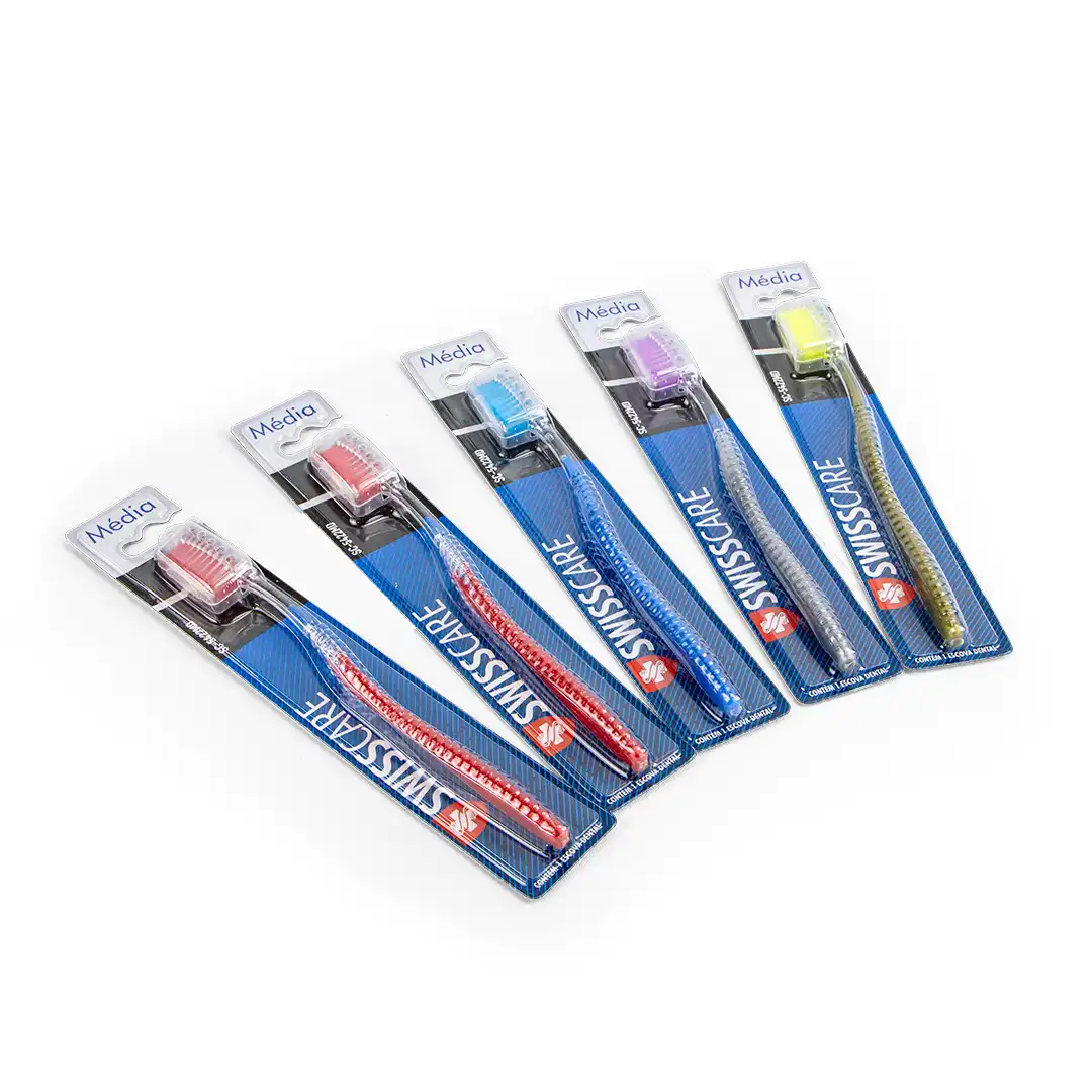 ESCOVA DE DENTE MÉDIA – KIT 12 PEÇAS