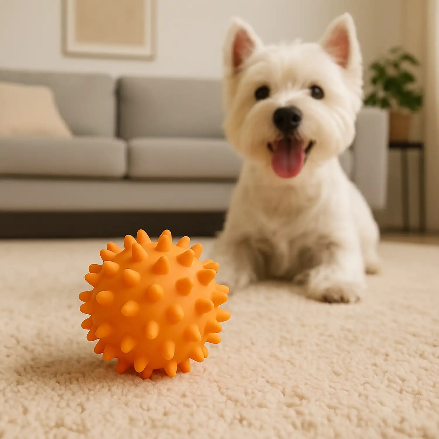 BRINQUEDO MORDEDOR PET BOLA DE ESPINHOS