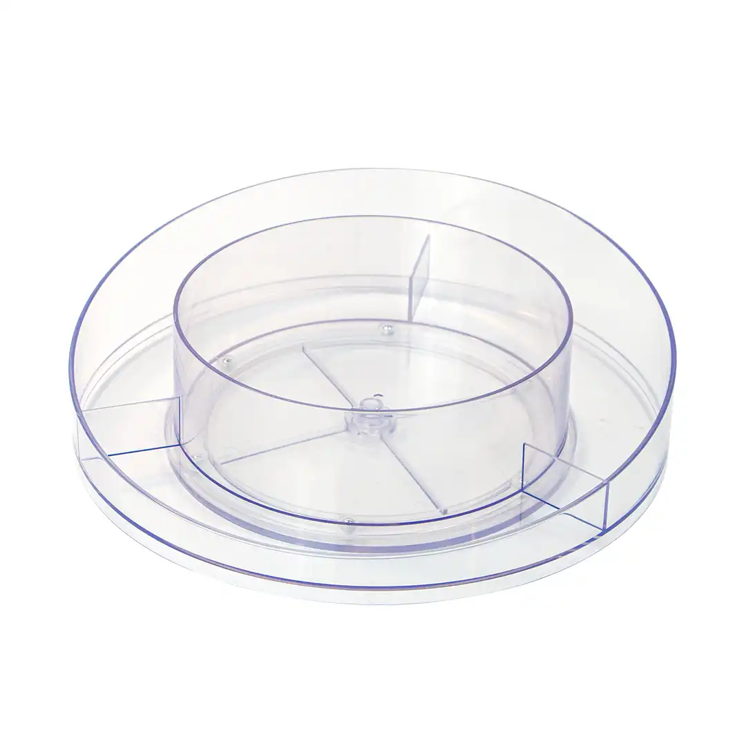 ORGANIZADOR DE COSMÉTICOS ACRÍLICO TRANSPARENTE GIRATÓRIO 360°