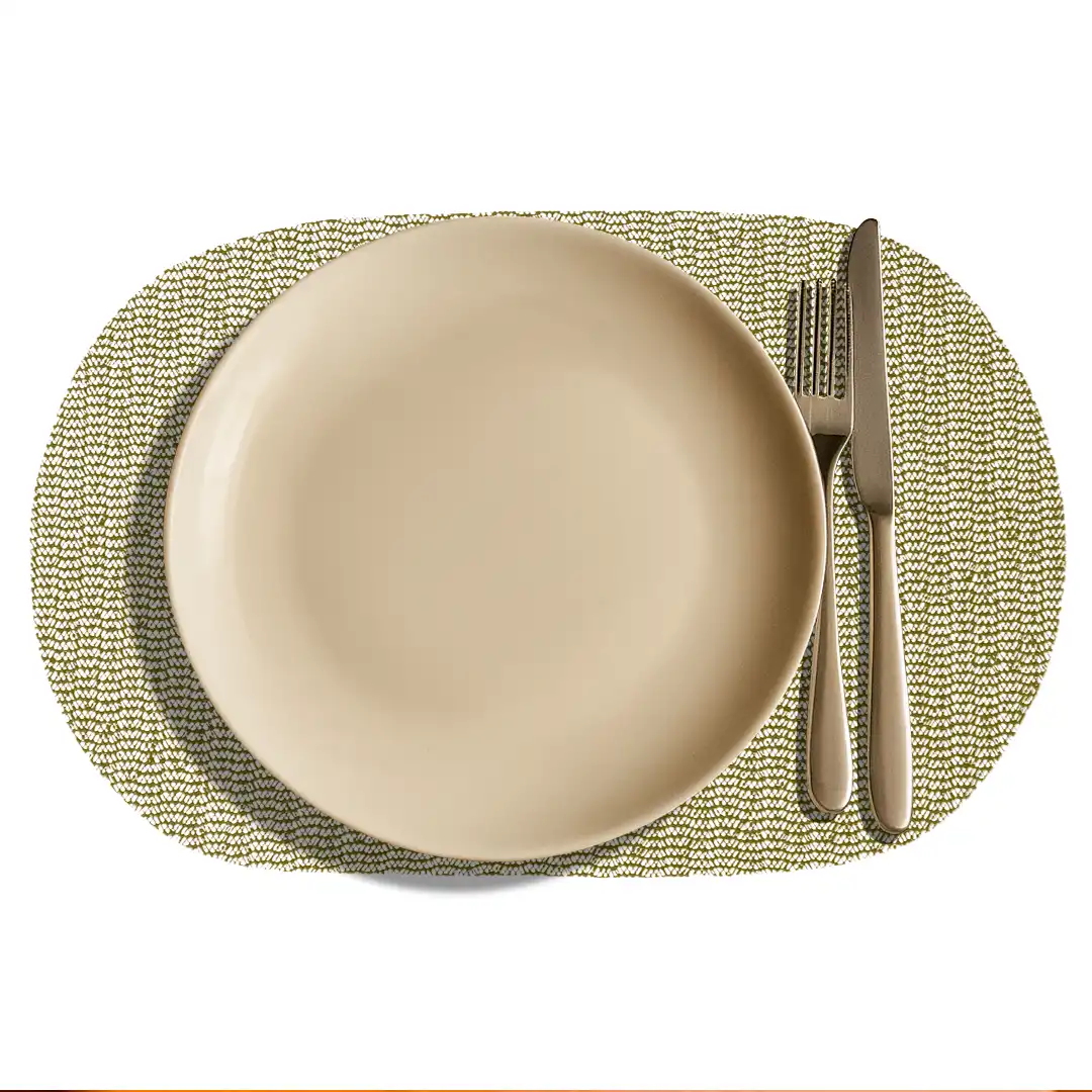 JOGO DE LUGAR AMERICANO OVAL AREIA – 4 UNIDADES PARA MESA