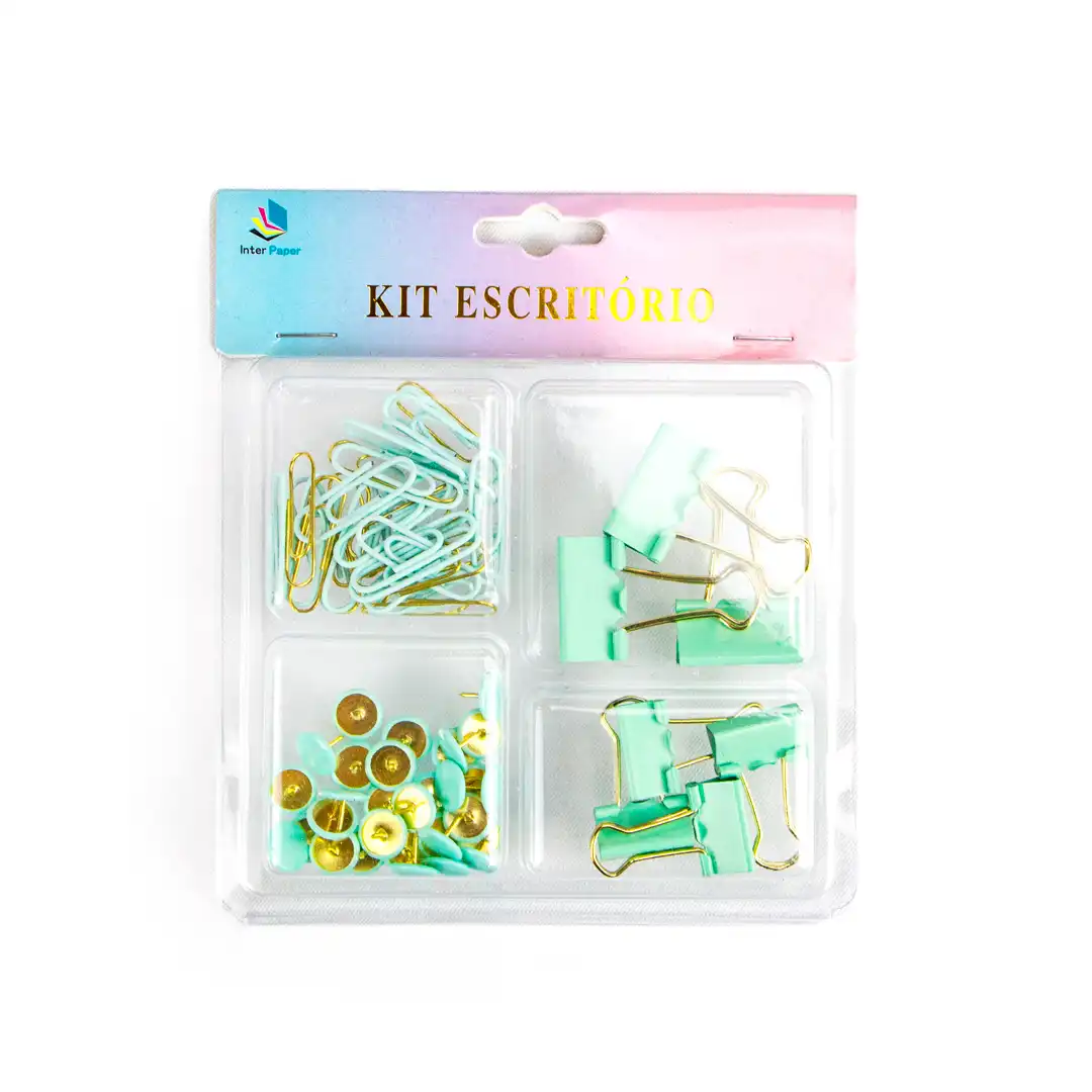 KIT ESCRITÓRIO INTER PAPER – 67 PEÇAS - SORTIDOS