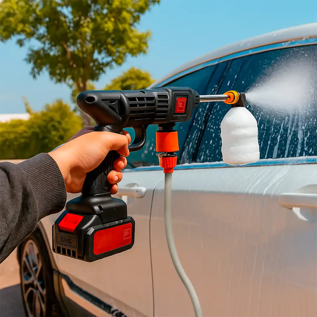 LAVA JATO PORTÁTIL RECARREGÁVEL A BATERIA LIMPEZA PRÁTICA E RÁPIDA