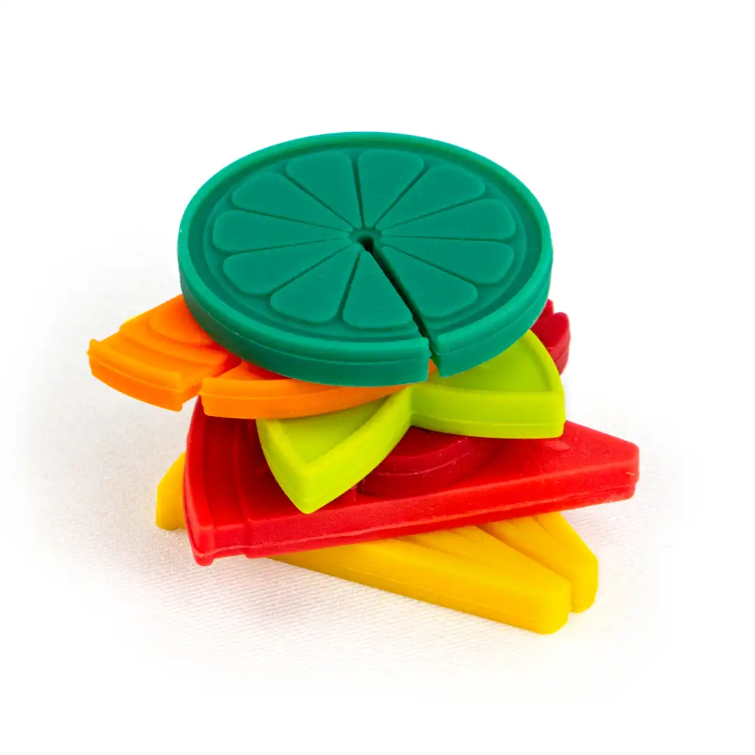 MARCADORES DE COPO EM SILICONE SORTIDOS – KIT COM 6 UNIDADES