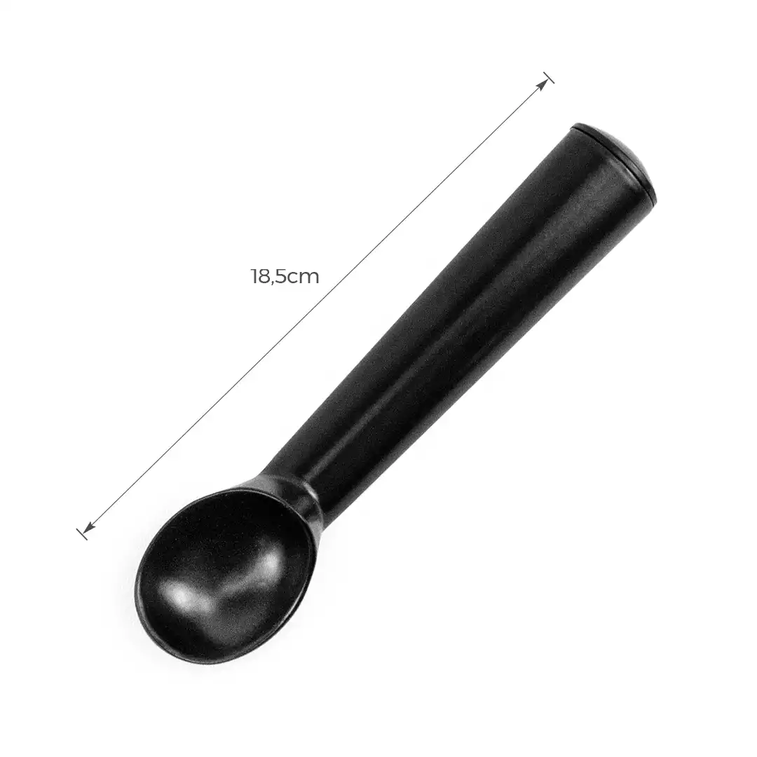 PEGADOR DE SORVETE EM ALUMÍNIO PRETO 18,5CM