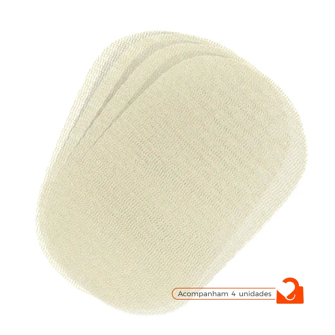 JOGO DE LUGAR AMERICANO OVAL BEGE – 4 UNIDADES PARA MESA