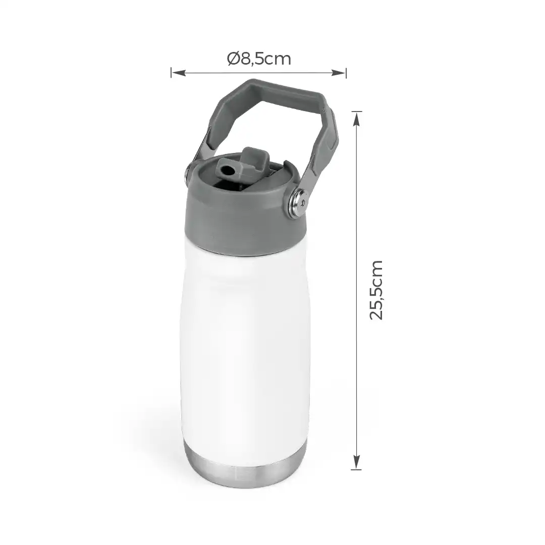 GARRAFA TÉRMICA INOX 500ML COM CANUDO 