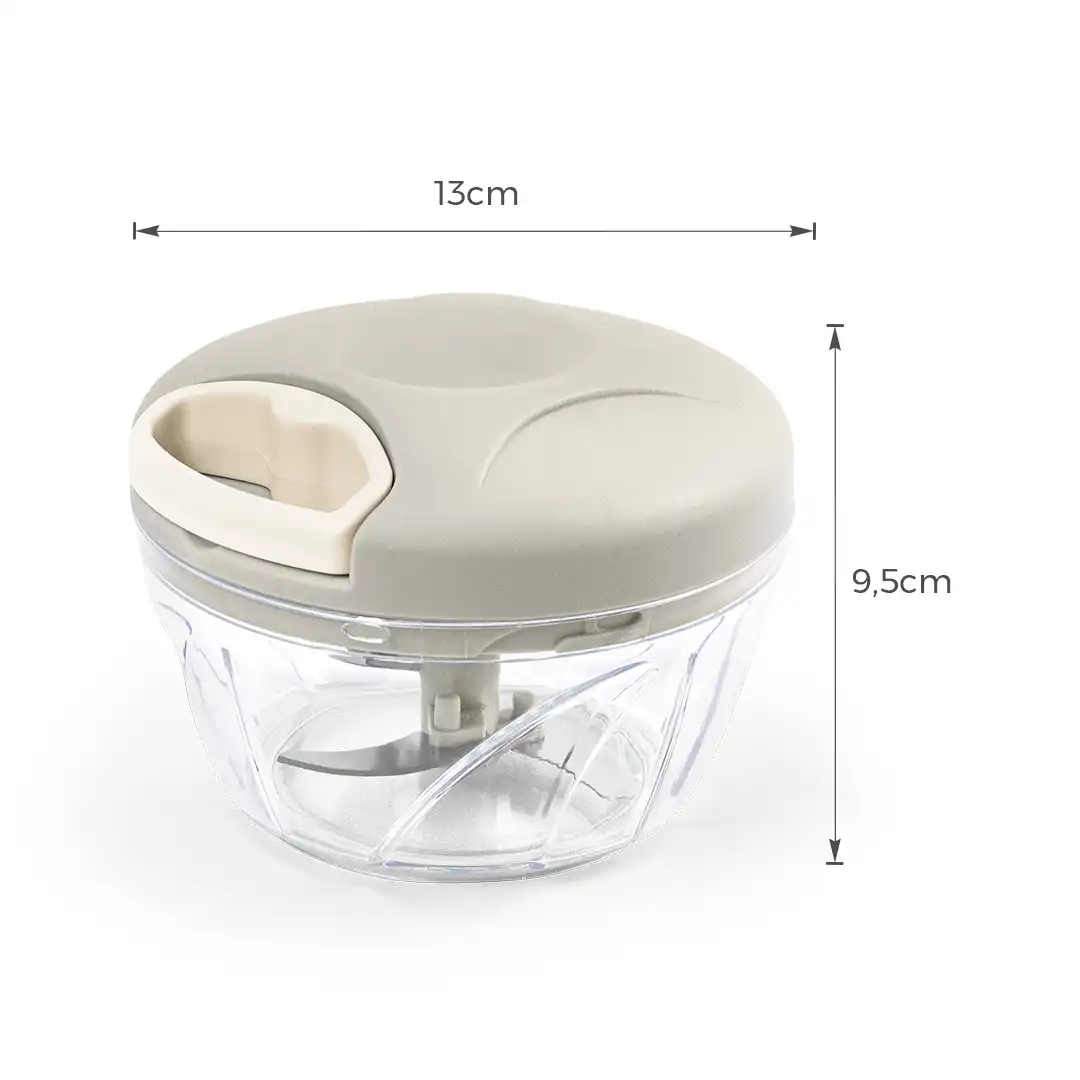 PROCESSADOR MANUAL DE ALIMENTOS MULTIFUNCIONAL CINZA 13CM