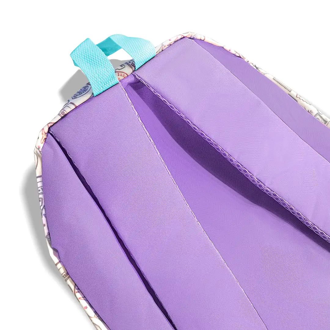 MOCHILA DE TECIDO COM 2 BOLSOS 46X30CM - ROXO