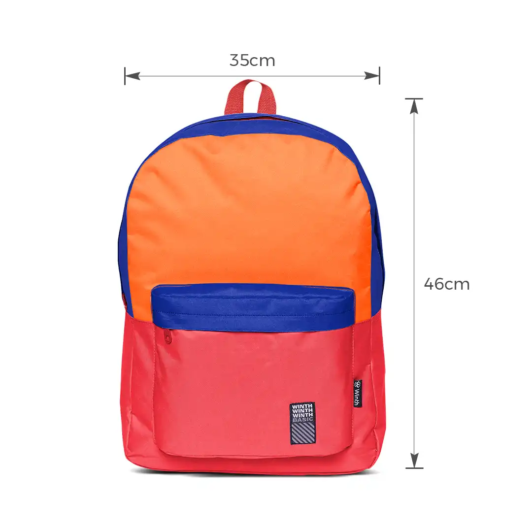 MOCHILA ADULTO/JUVENIL UNISEX 2 DIVISÕES 46X35CM VERMELHO