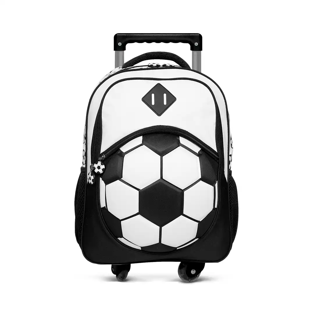 MOCHILA INFANTIL COM RODINHAS 50X33CM - BRANCO